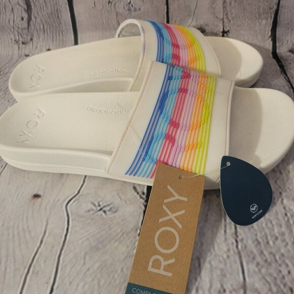 Roxy Women's Sandals WHITE/RAINBOW - Picture 5 of 6